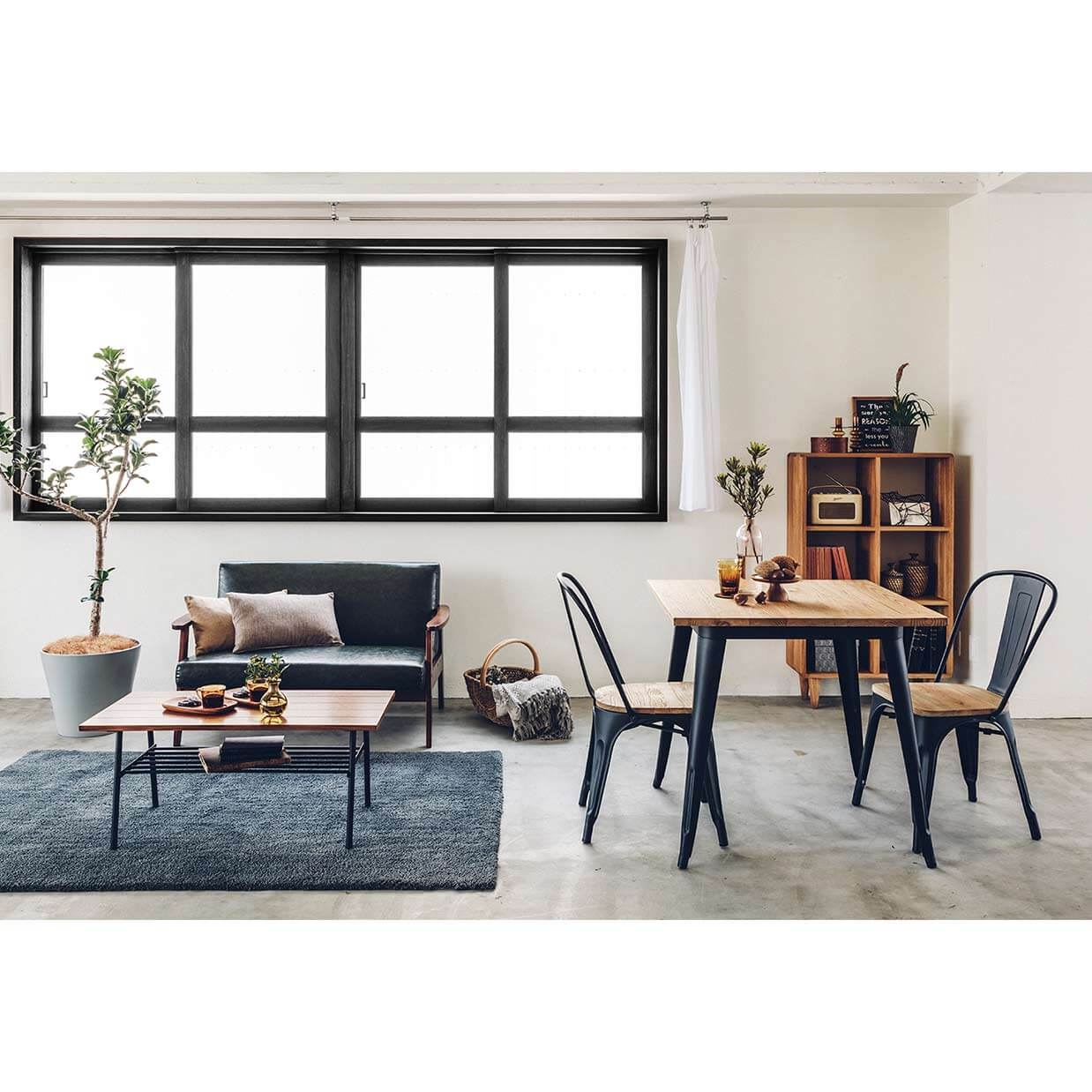 テーブルTC-80MZD【送料無料】Nブラック/ナチュラル [3]