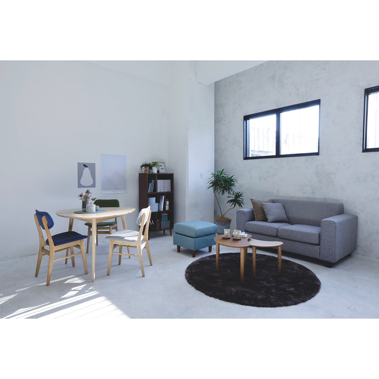 センターテーブルBF6976【送料無料】ウォールナット/オーク [5]