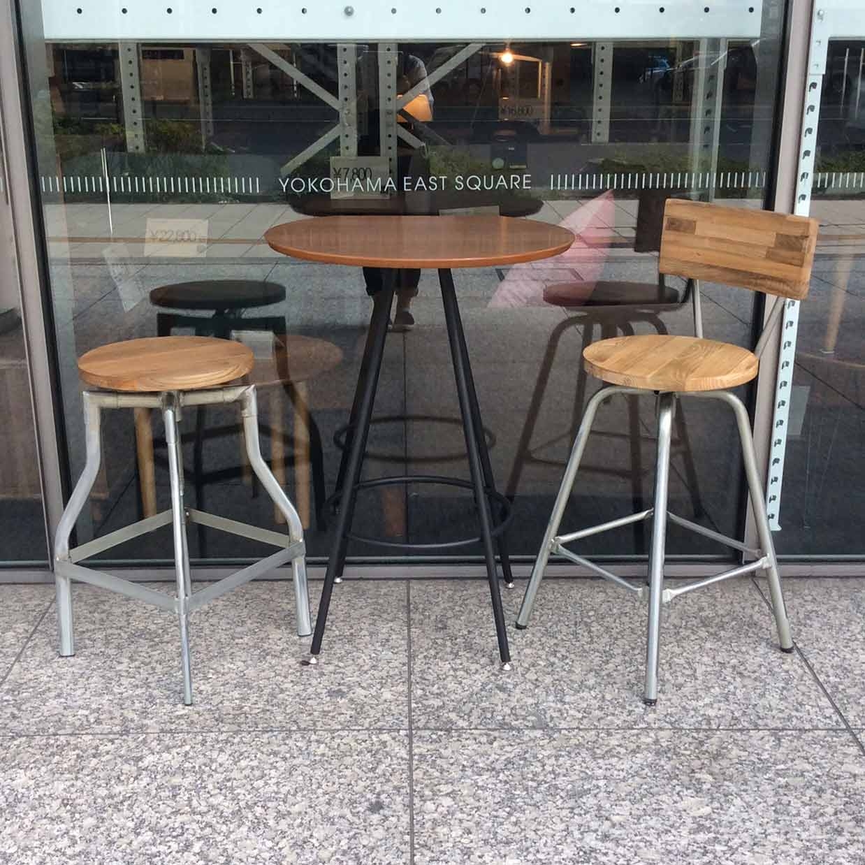 ハイチェアGZ2517-26【送料無料】ガルバナイズド/ナチュラル [5]