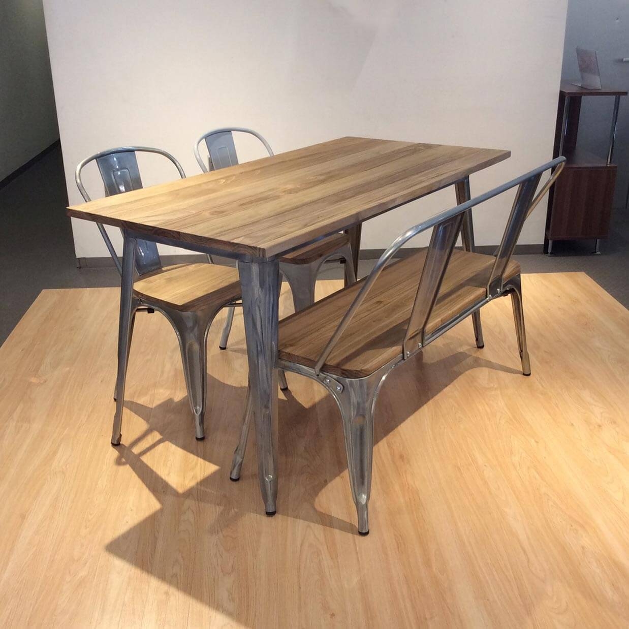 チェアT3534M1【送料無料】ガルバナイズド/ナチュラル [5]