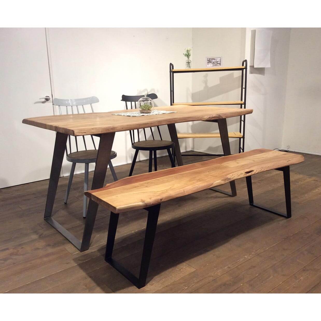 ベンチSBL-09【送料無料】ナチュラル/ブラック [4]