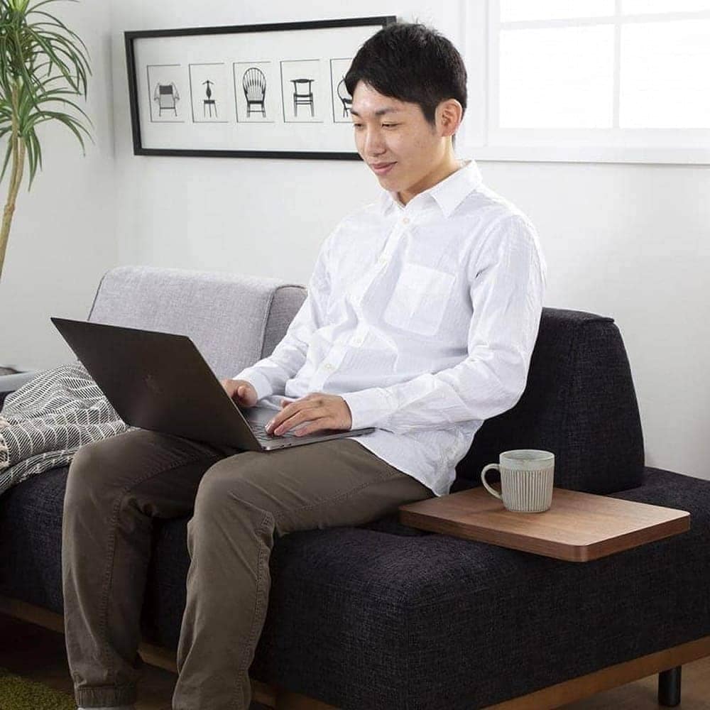 スツールL　グラード　張地(VE05) 木部(WN) ベース L (奥行94cm) [3]