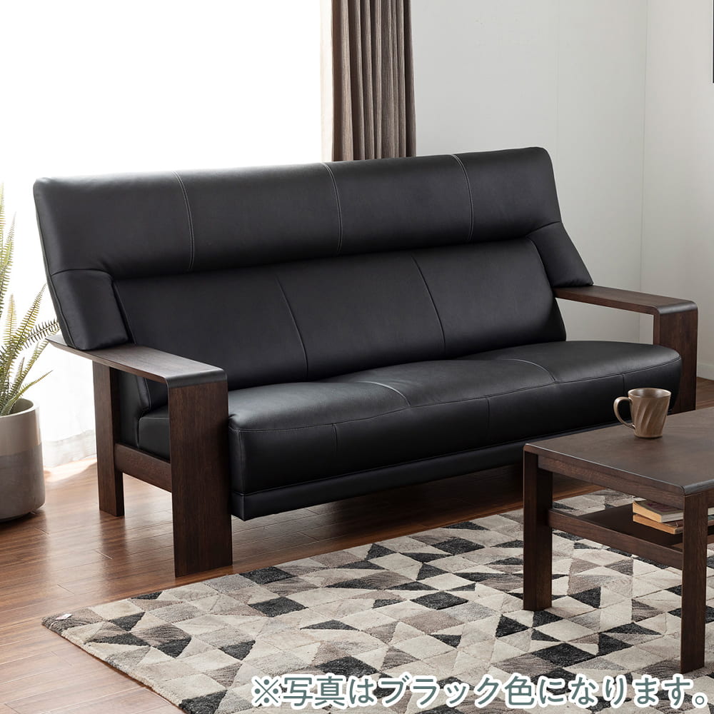 【地域限定】【カリモク】　3人掛けソファ　ダンテＳ　W15503 (ラスティックオーク/アンバーグレー X582) [2]