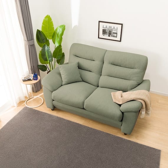 2人掛け布張りソファ　(Nポケット BS12 H-HI AQ-YGR)　<N> [2]