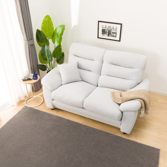 2人掛け布張りソファ　(Nポケット BS12 H-HI Nシールド AQ-LGY)　<N> [2]