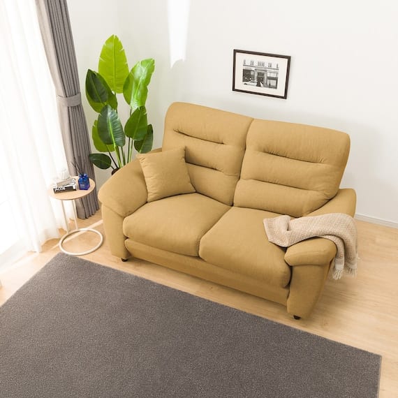 2人掛け布張りソファ　(Nポケット BS12 S-HI Nシールド AQ-YE)　<N> [2]