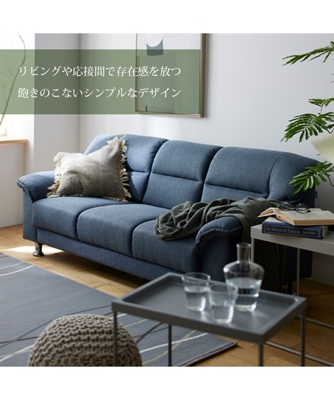 [3人掛け]ソファ｜ファブリック シンプルモダン スチール脚 [2]