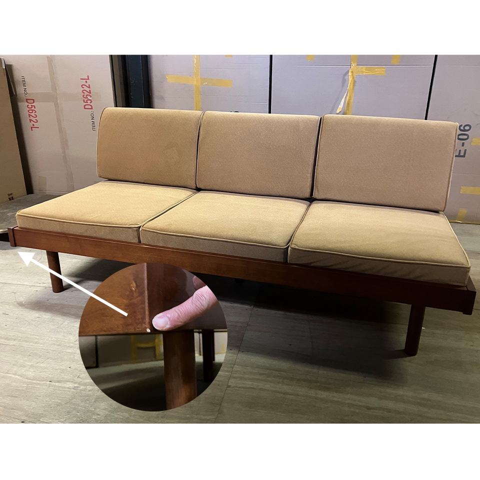 【アウトレット】ソファYU9279 3人掛け【送料・開梱設置無料】ライトブラウン [3]