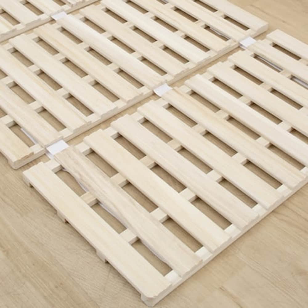 シングル 4つ折り桐すのこベッド　CP4−S　ナチュラル　<N> [5]