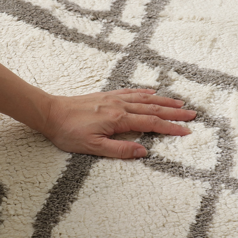 スペースラグ テトラ GY ※3サイズ有【床暖・ホットカーペット対応】 [4]