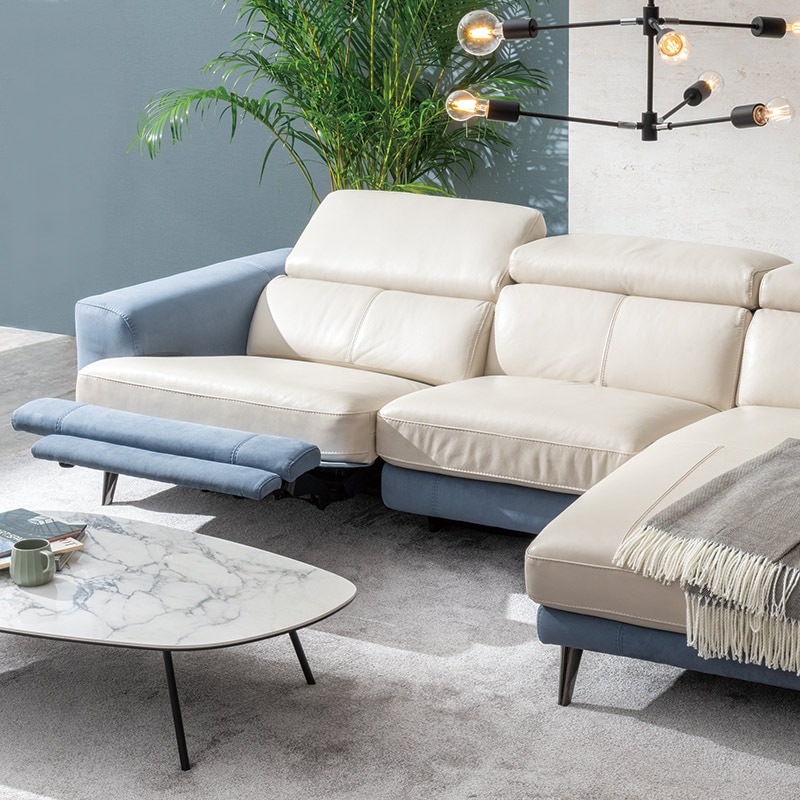 電動カウチ FORMA/フォルマ 2.5EL1USA/1.25COUR NC156/MAD08 MLG1482 24L ※カウチの向き選べます。【大型商品配送】 [3]