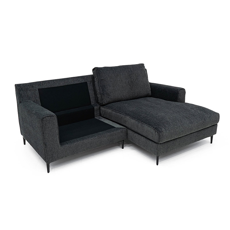 カウチソファ ハーパー 2PR+CL スマートカウチ BK【大型商品配送便でのお届け】 ※カウチの向き選べます。 [3]