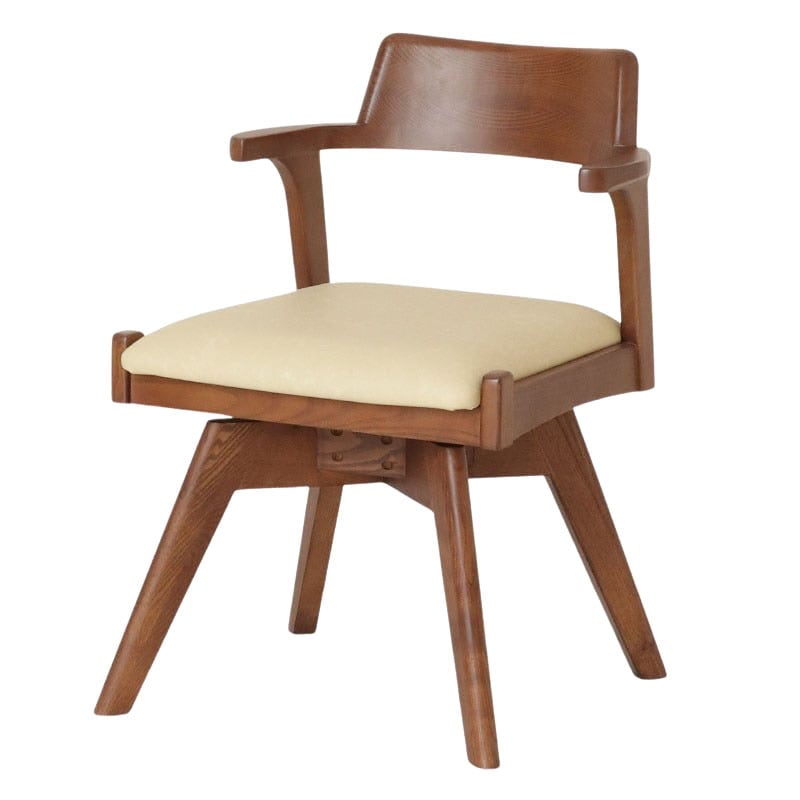 ダイニング3点セット RIGA テーブル90マルDT + 回転チェアAYT-20【大型商品配送】 [4]