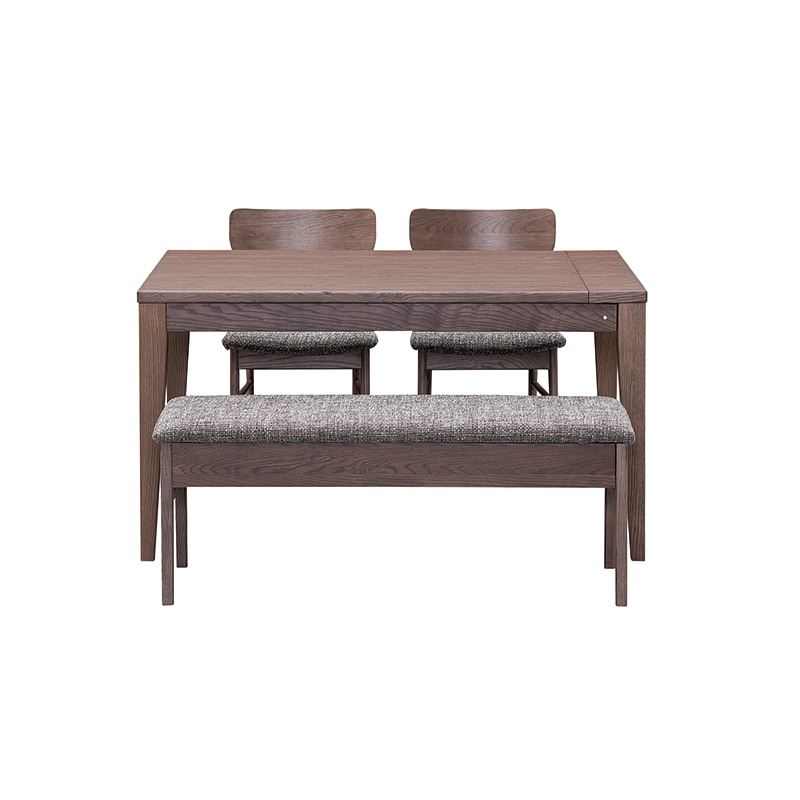 伸長ダイニング4点セット SLOWHOME スローホーム テーブル130EXT SHT-001GBR + チェアSHC-001DC + ベンチSHB-001 115 GBR/CHA【大型商品配送便でのお届け】 [3]