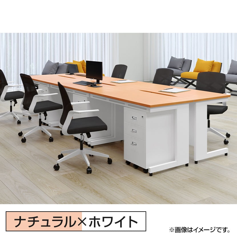 【法人様限定】スチールデスク 引き出し付き ワークデスク PCデスク オフィスデスク 事務机 ビジネスデスク 幅1200×奥行600×高さ700mm [4]