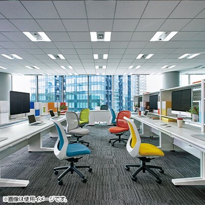 UR-116H W4 | US-1S 平机 スチールデスク オフィスデスク トレー付き 幅1100×奥行600×高さ720mm プラス(PLUS) [5]