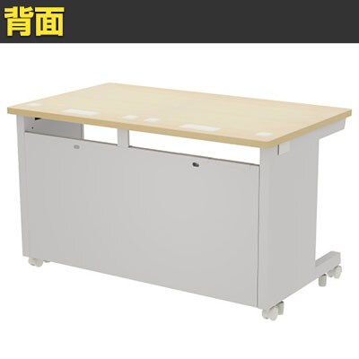 eデスク オフィスデスク ベーシックデスク 豊富なサイズ 天板:メラミン化粧板 木目 幅1200×奥行700×高さ700mm [4]