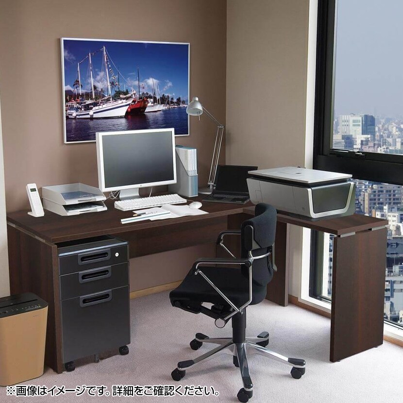 Garage(ガラージ) AF106H | AFデスク オフィスデスク パソコンデスク 学習机 事務机 木目 幅1000×奥行600×高さ700mm [3]