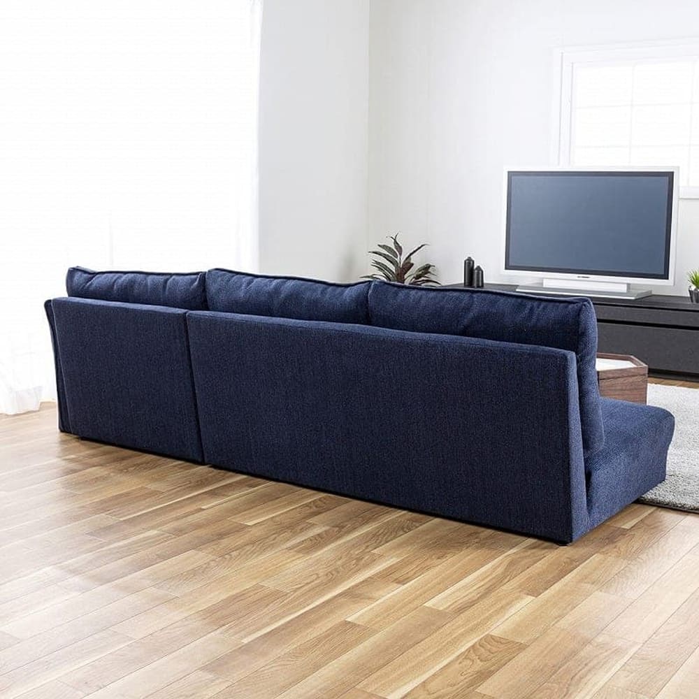 シェーズロングソファ　LENO　【２人掛けソファ+シェーズロングソファ+アーム+ヘッドレスト】　NB  5Y) [2]