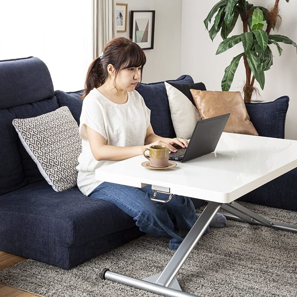 シェーズロングソファ　LENO　【２人掛けソファ+シェーズロングソファ+アーム+ヘッドレスト】　GRY  5Y) [4]