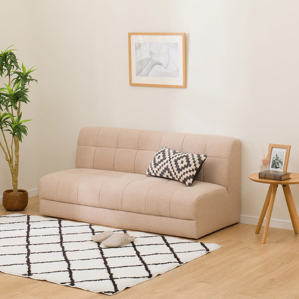 傷・汚れに強いファブリック2人掛けソファ(ボックス NSF-BE) <N> [3]