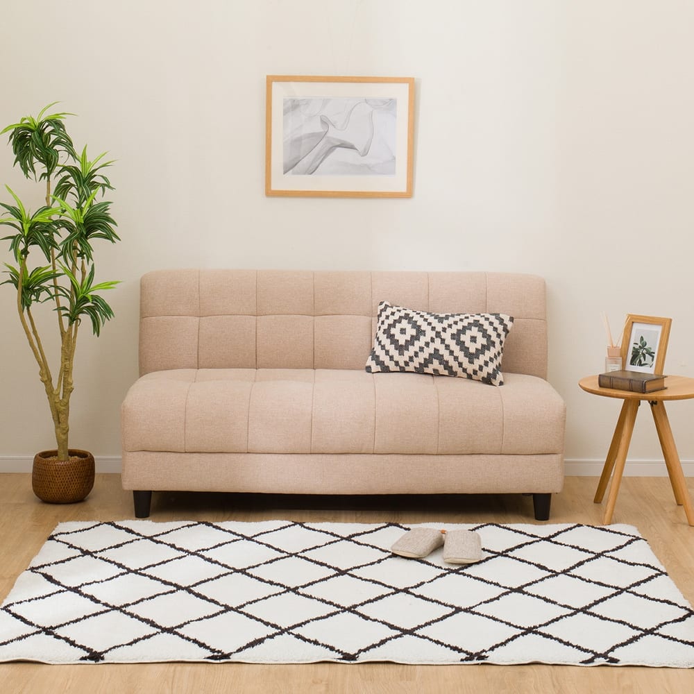 傷・汚れに強いファブリック2人掛けソファ(ボックス NSF-BE) <N> [4]