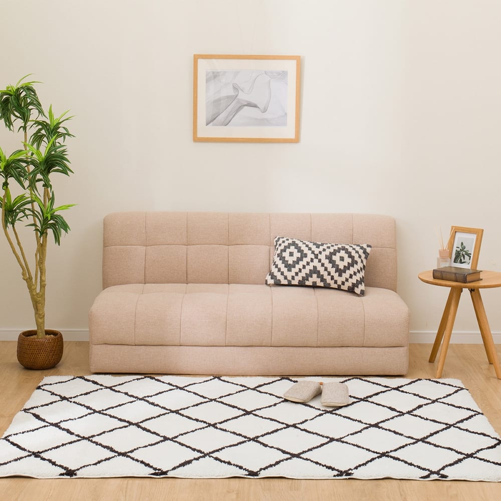 傷・汚れに強いファブリック2人掛けソファ(ボックス NSF-BE) <N> [5]