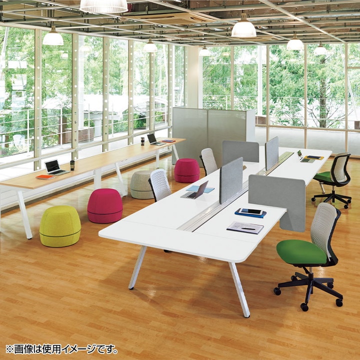 GE-N126KB | Genelaシリーズ 片面ベースセット デスク/テーブル 幅1200×奥行600×高さ720mm プラス(PLUS) [3]