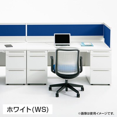 プラス US-1 US147D-33 デスク オフィスデスク ワークデスク 両袖机 幅1400×奥行700×高さ720mm A-3段×D-3段袖 ワンアクションロック 幕板付き 内筒交換錠 配線収納機能 ラッチ機構 [3]