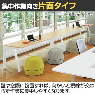 【抗菌加工】【追加/増設用】GE-N126KJ | Genela 片面ストレート ジョイントセット フリーアドレスデスク オフィスデスク 幅1200×奥行600×高さ720mm プラス(PLUS)【SIAA】 [3]