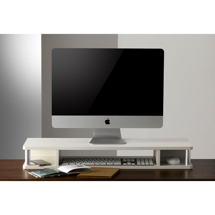 ちょい足しラック80 木目調 テレビ パソコン モニター台 机上ラック 幅790×奥行290×高さ105mm [3]