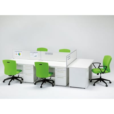 デスクトップパネル ホワイト 幅1000mmデスク用 ホワイト/RDP-1000S-WH [3]