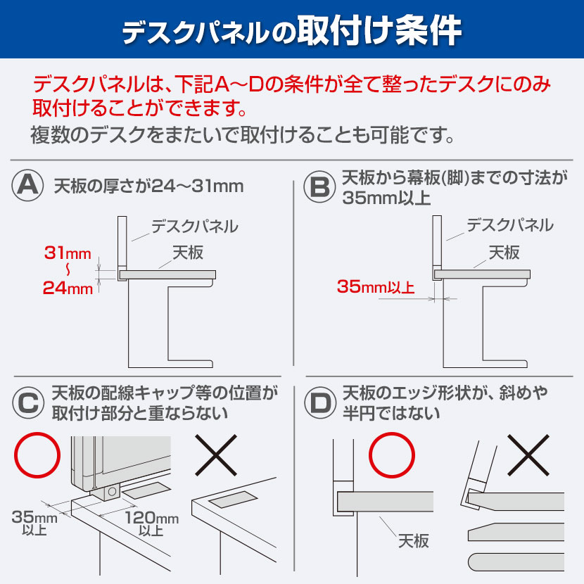 デスクパネル OUシリーズ W1400×H400mm SS-OU-0414C [4]