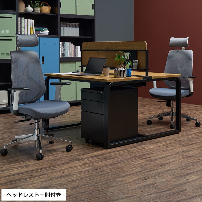 オフィスチェア YS-1 肘なし ホワイトフレーム メッシュチェア パソコンチェア ランバーサポート 人間工学 椅子 [5]