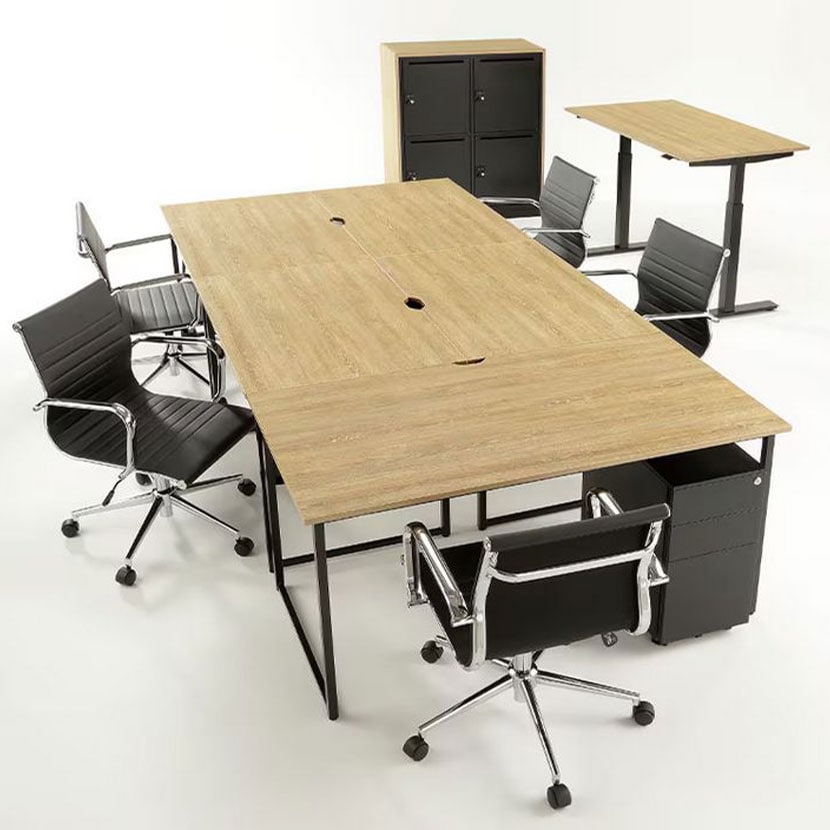 APSレザーチェア オフィスチェア ミーティングチェア アームレスト付きPUレザー PVCレザー 幅665×奥行610×高さ820～900mm 座面高さ405～485mm [3]