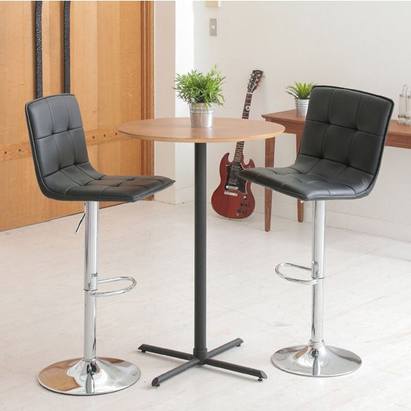 VIENTO(ビエント) カウンターチェア ハイチェア バーチェア レザー張り 高さ935～1145mm [3]