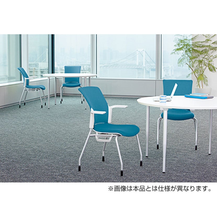 MB-W63SH | チェダーCシリーズ キャスタータイプ 背ヌード 肘付 ブラックシェル 幅591×奥行620×高さ873mm プラス(PLUS) [3]