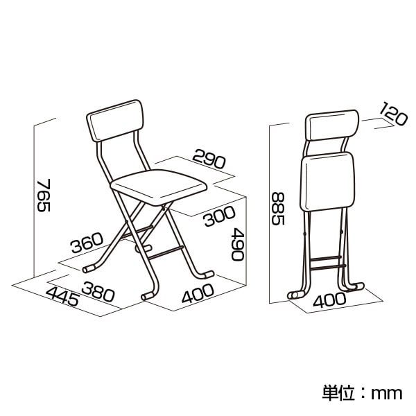 【まとめ買い】【4脚セット】Jメッシュチェアー 通気性&クッション性 折りたたみ椅子 作業用チェア Fフォースター [3]