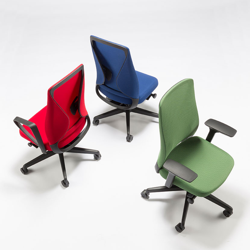 シルエットチェア Silhouette 固定肘 オフィスチェア デスクチェア ランバーサポート 背メッシュ 背ロッキング CC-210 [3]