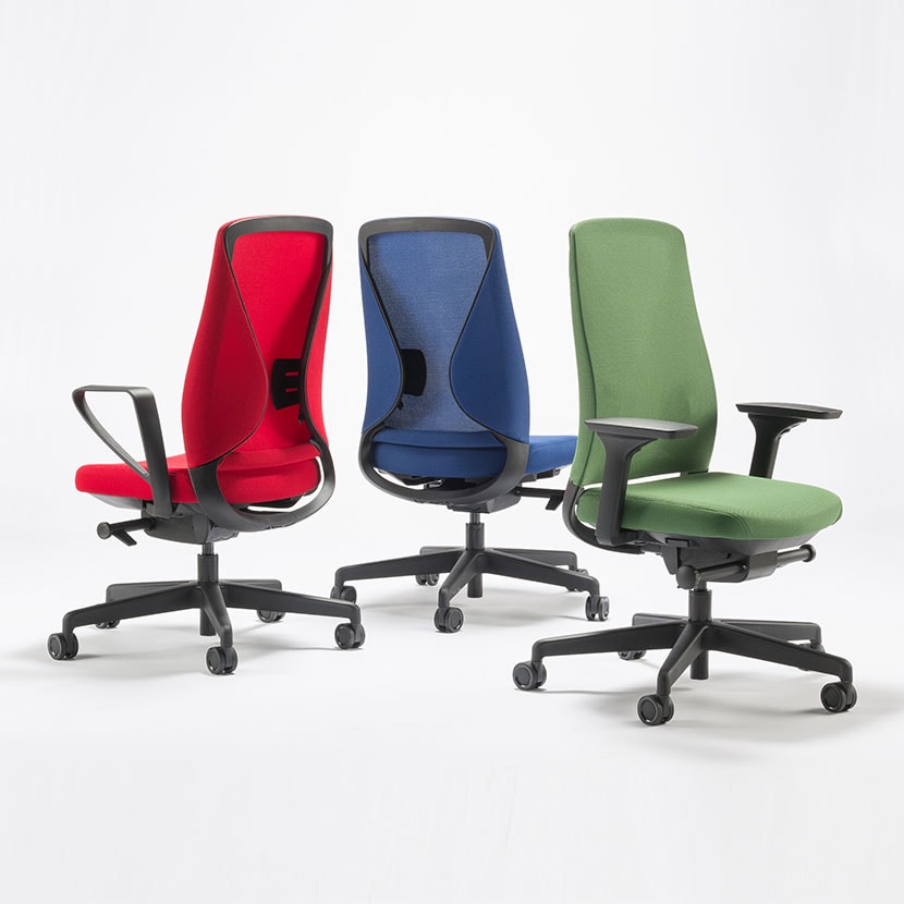 シルエットチェア Silhouette 固定肘 オフィスチェア デスクチェア ランバーサポート 背メッシュ 背ロッキング CC-210 [4]