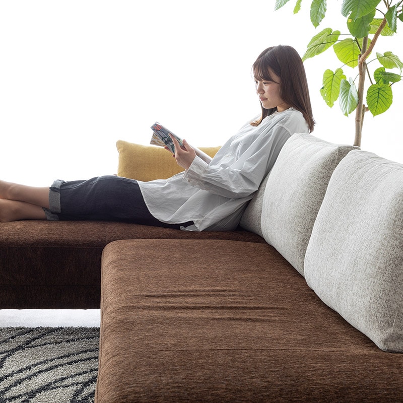 カウチソファ ZIG 2PCL17+CHA-R9 LB/SO U3/U1/MLBK　【大型商品配送便でのお届け】※受注生産50日～ [3]