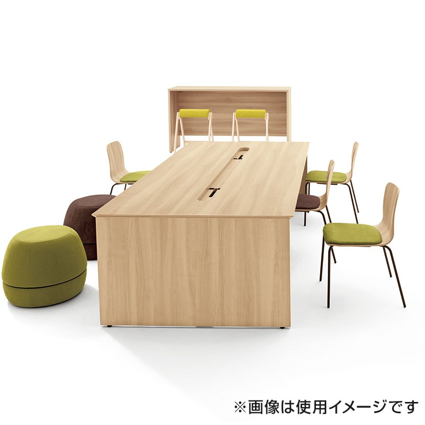 DC-WFC22 | WORK FRAN ワークフラン スタンダードチェア 4本脚タイプ 背ヌード ビニルレザー張り オフィスラウンジ 幅495×奥行530×高さ760mm プラス(PLUS) [5]