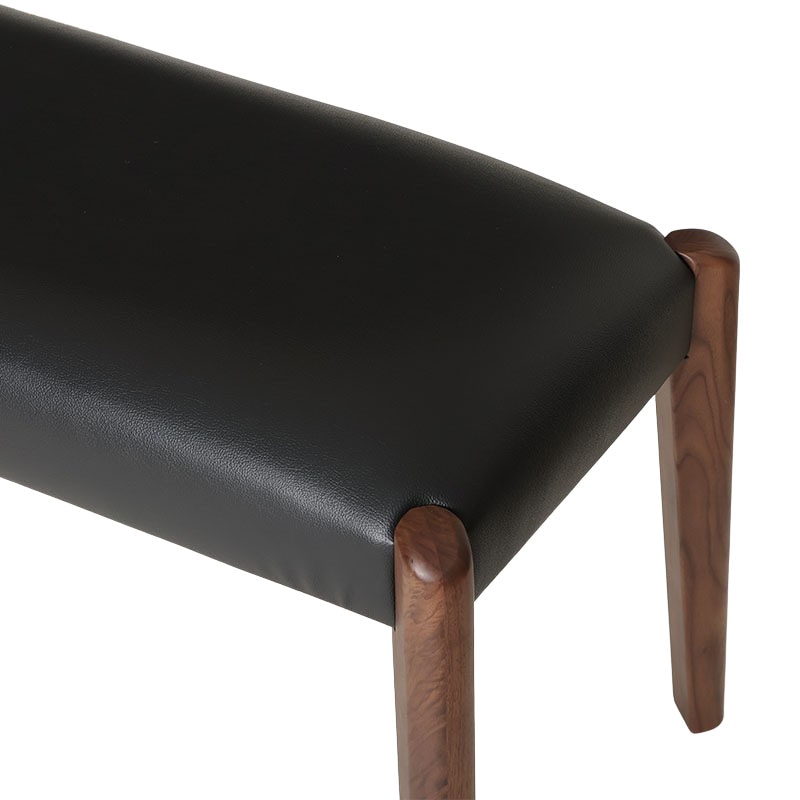 ダイニングベンチ シモーニB371C WN/BK 【大型商品配送】 [3]