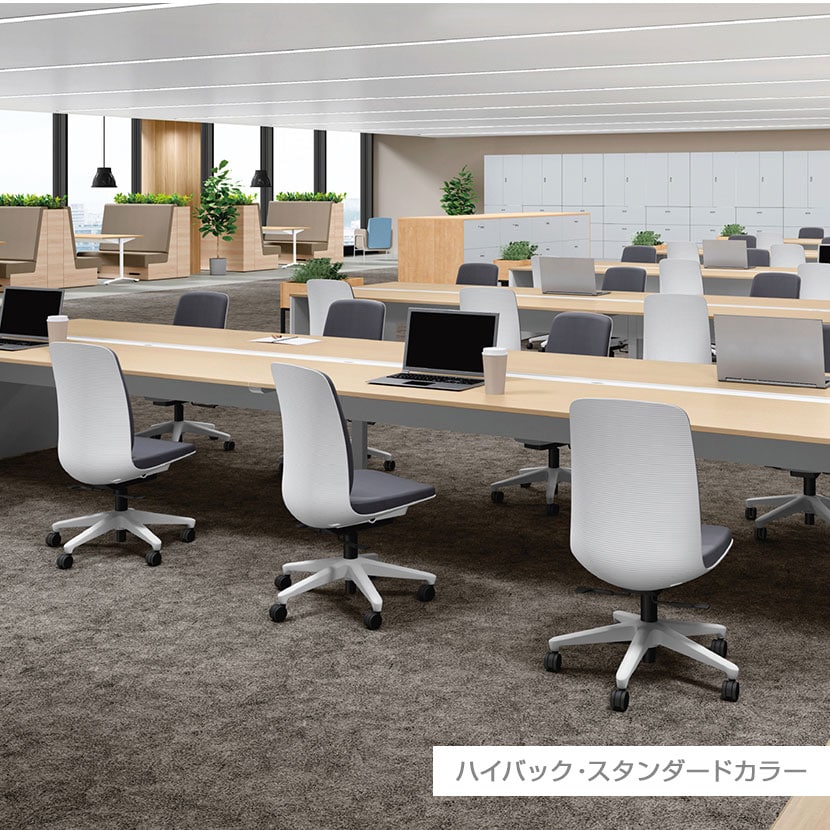 ITOKI(イトーキ) オフィスチェア トルテUチェア ハイバック 肘なし ビニールレザー ロッキング 事務椅子 KJ-310DL [4]