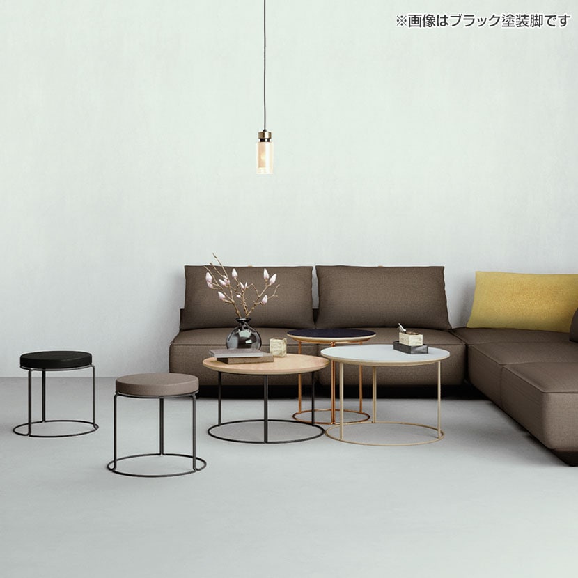 コクヨ CK-750 スツール 丸椅子 ロータイプ ホワイト塗装脚 スタッキング可能 直径405×高さ360mm K18-W81C-G2 [3]