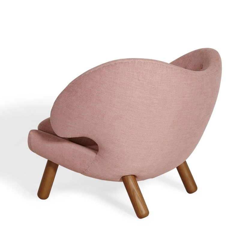 ペリカンチェア フィン・ユール リプロダクト 張地:ファブリック 脚:アッシュブラウン塗装 幅780×奥行800×座面高400mm [4]