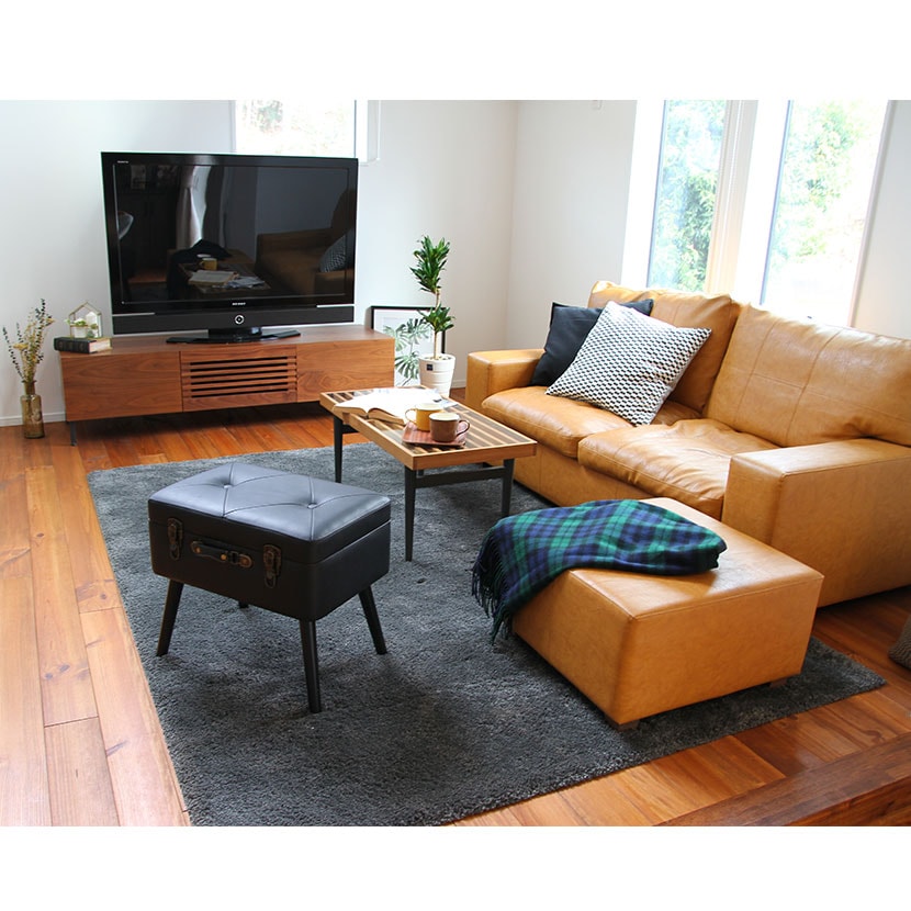 市場 収納付きスツール トランク型 収納 椅子 ボックススツール 玄関 リビング [3]