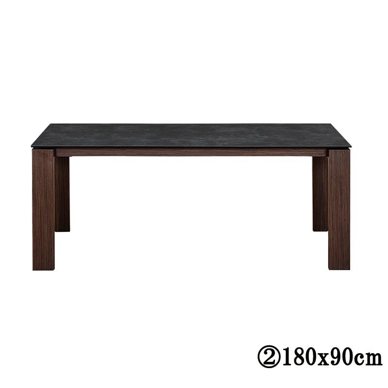 セラミックテーブル　VEINWOOD　TOP BK + 脚 WN ※2サイズ有【大型商品配送便でのお届け】 [4]