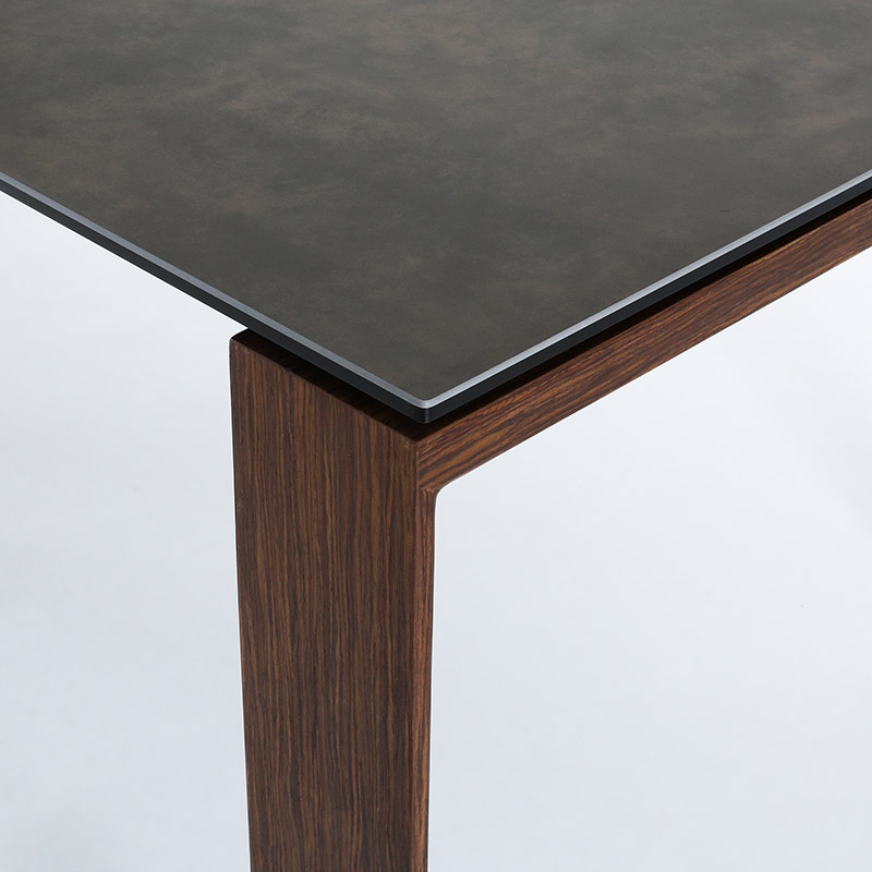 セラミックテーブル　VEINWOOD　TOP BK + 脚 WN ※2サイズ有【大型商品配送便でのお届け】 [5]