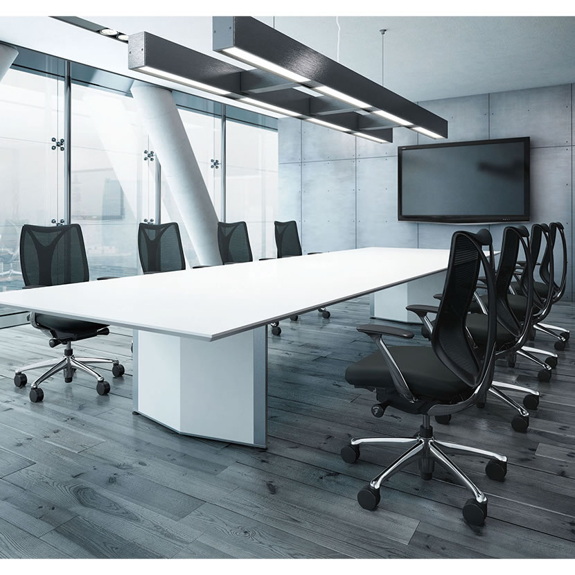 オカムラ サブリナ Sabrina スタンダード C843BW オフィスチェア デザインアーム ハイバック アルミ脚 背メッシュ 座面クッション ホワイトボディ [4]